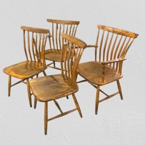 Spindle Back Chairs By Bengt åkerblom & Gunnar Eklöf For åkerblom