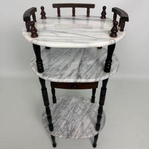 Three-tiered Marble Cabinet 