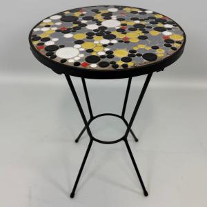 Table d'appoint avec plateau en mosaïque 
