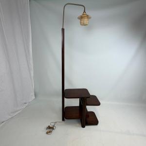 Art Deco Floor Lamp And Table