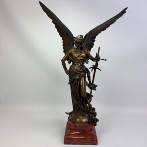 Statue en bronze « La Paix Armée » de Jules Félix Coutan