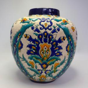Vase en céramique « Iznik » de Charles Catteau pour Boch Keramis 