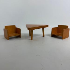 A Set Of Miniature Furniture In The "mid-century Modern" Style From The Soviet Union