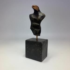 Bronze Sculpture On A Marble Pedestal By Boud Ceysens