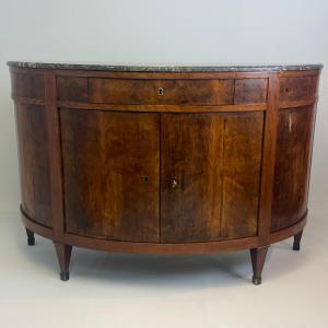 Antique Half-moon-shaped Chest Of Drawers In The Directoire Style