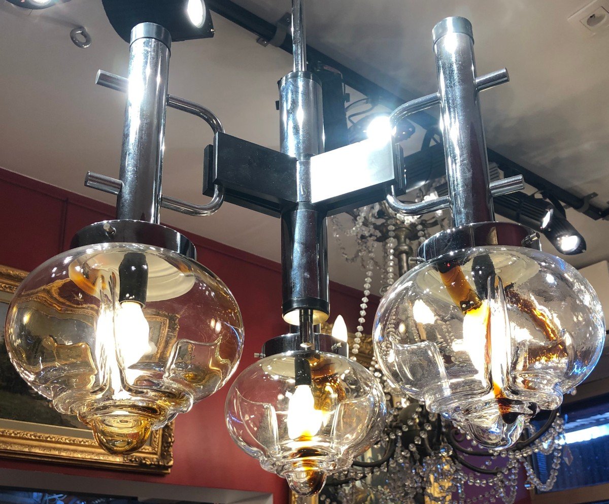Lustre Mazzega De Murano, 3 Lumières.-photo-2