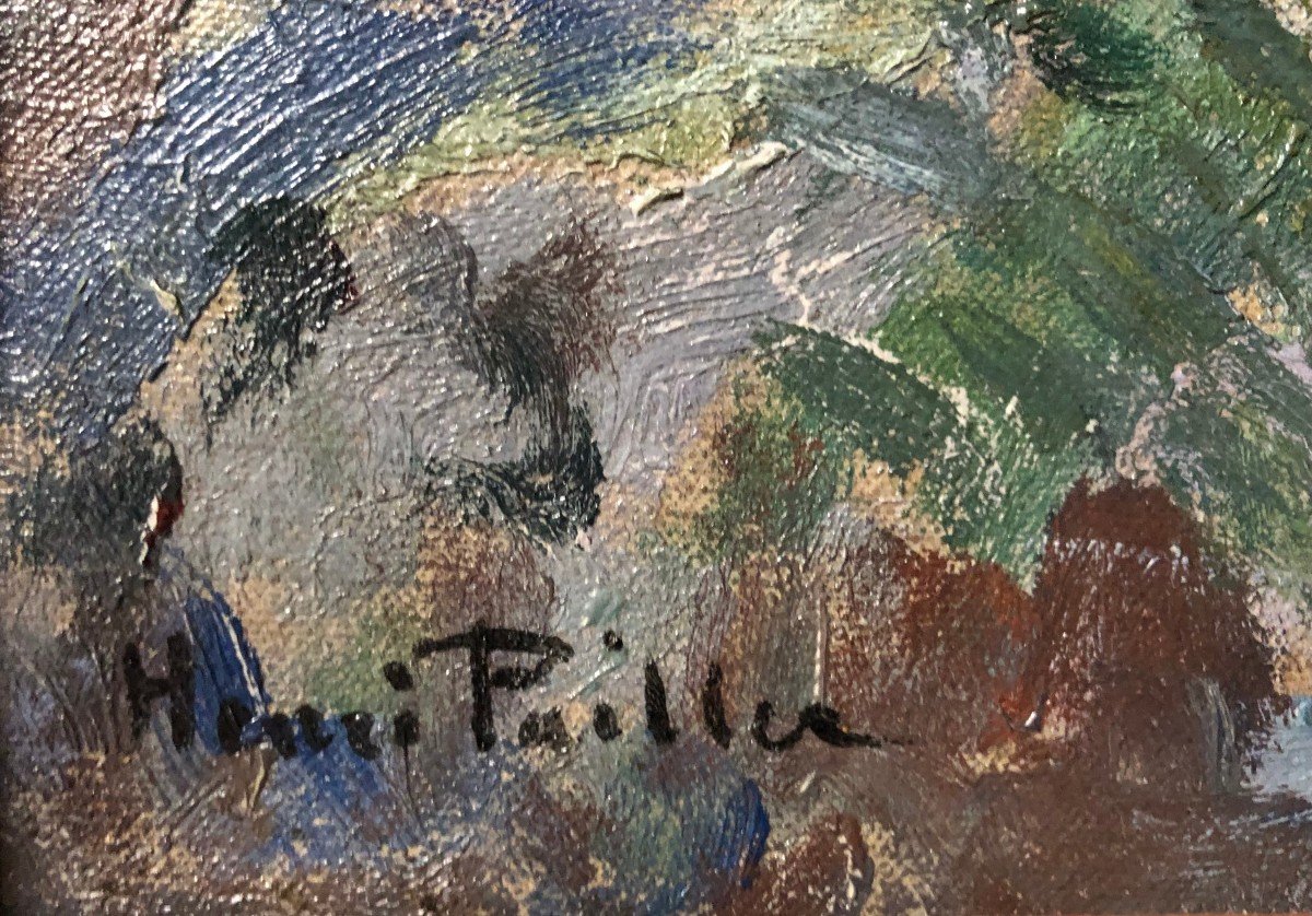 Pailler Henri French Painting 20th Century The Mill Of Folie In Crozant Oil On Canvas Signed-photo-2