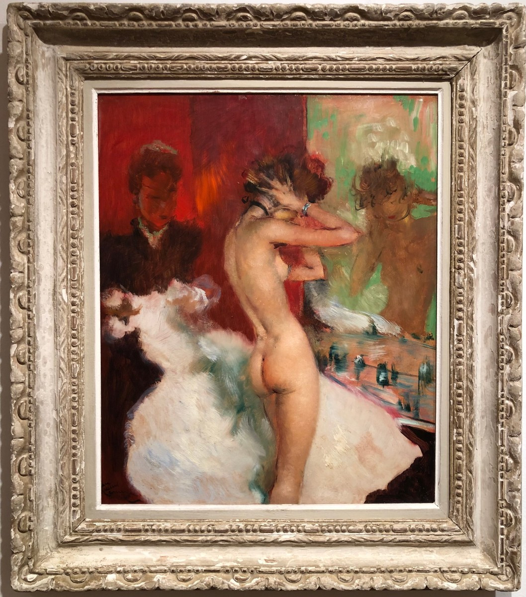 Domergue Jean Gabriel Tableau XXè La Loge De La Danseuse  Huile Isorel Signée Archives Willer
