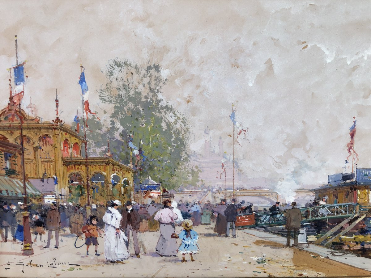 GALIEN LALOUE Peinture Française 20è Paris Pavillon FrançaisExpositionUniverselle1900Certificat-photo-4