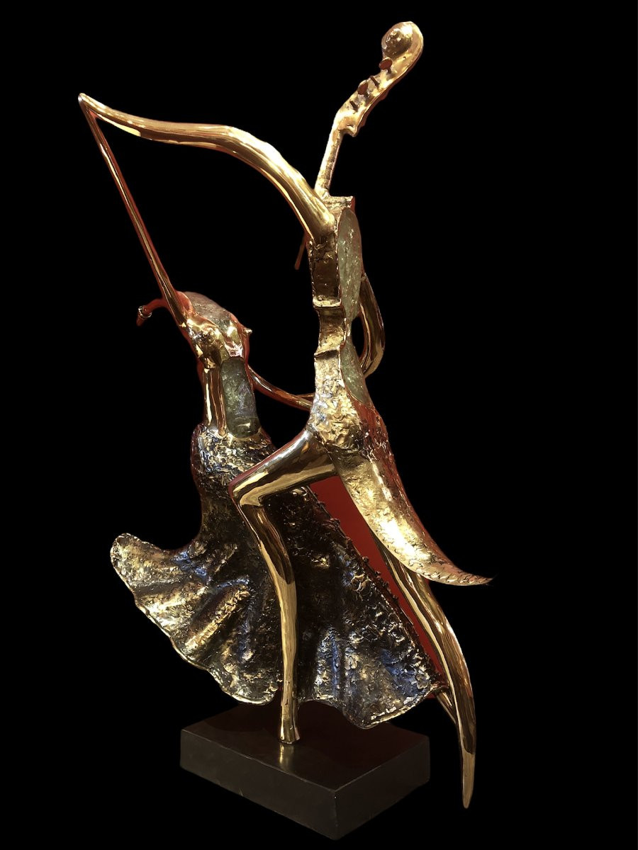 Couple de danseurs par Christian NOWACZYK Sculpture 20è siècle-photo-2