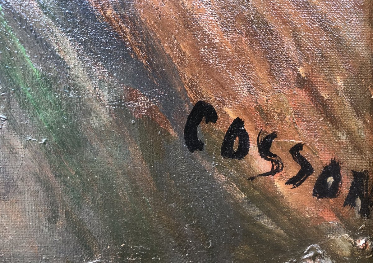 COSSON Marcel Peinture 20è Siècle Opéra Paris L'habillage avant la représentation Huile Signée-photo-6