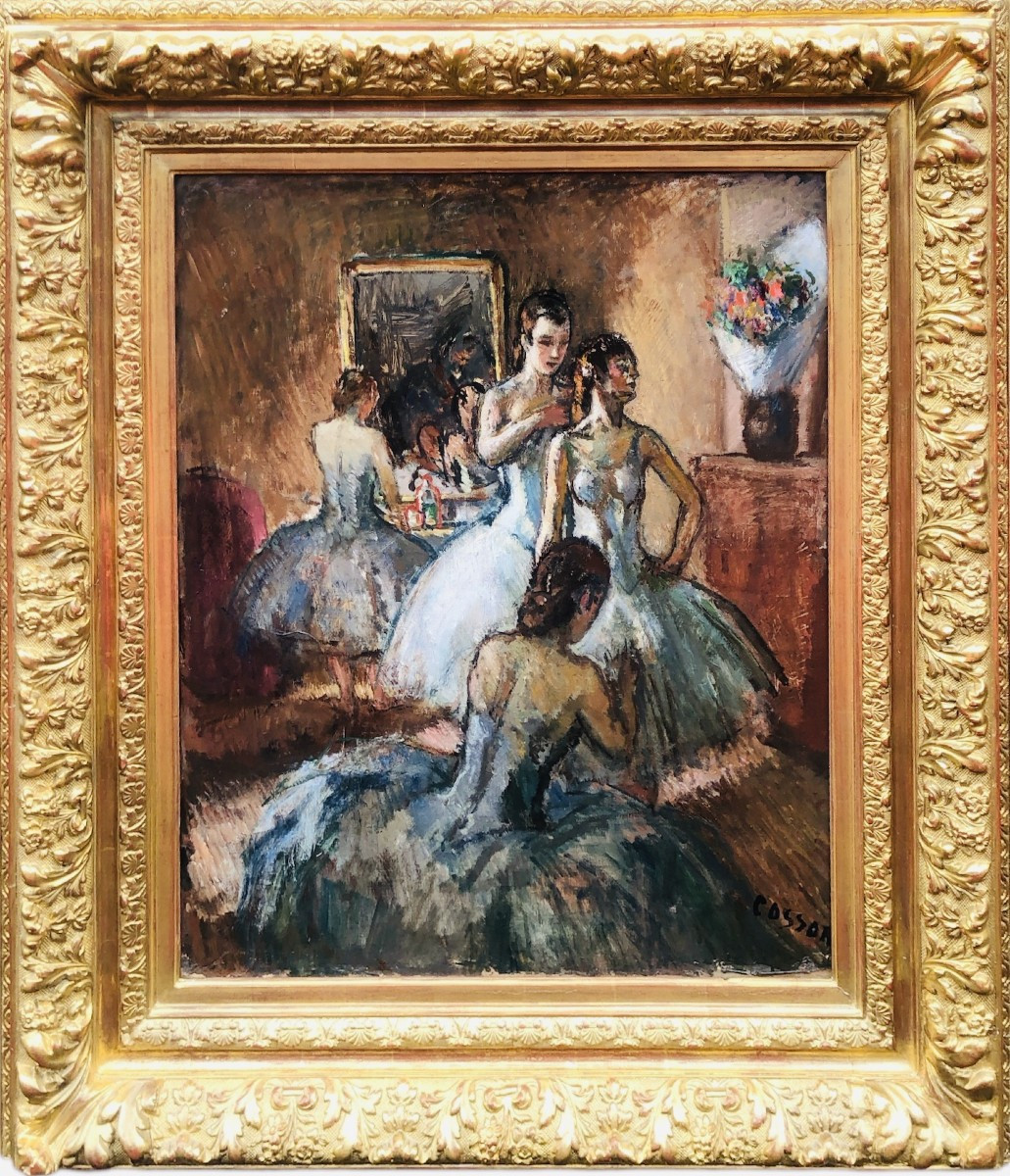 COSSON Marcel Peinture 20è Siècle Opéra Paris L'habillage avant la représentation Huile Signée