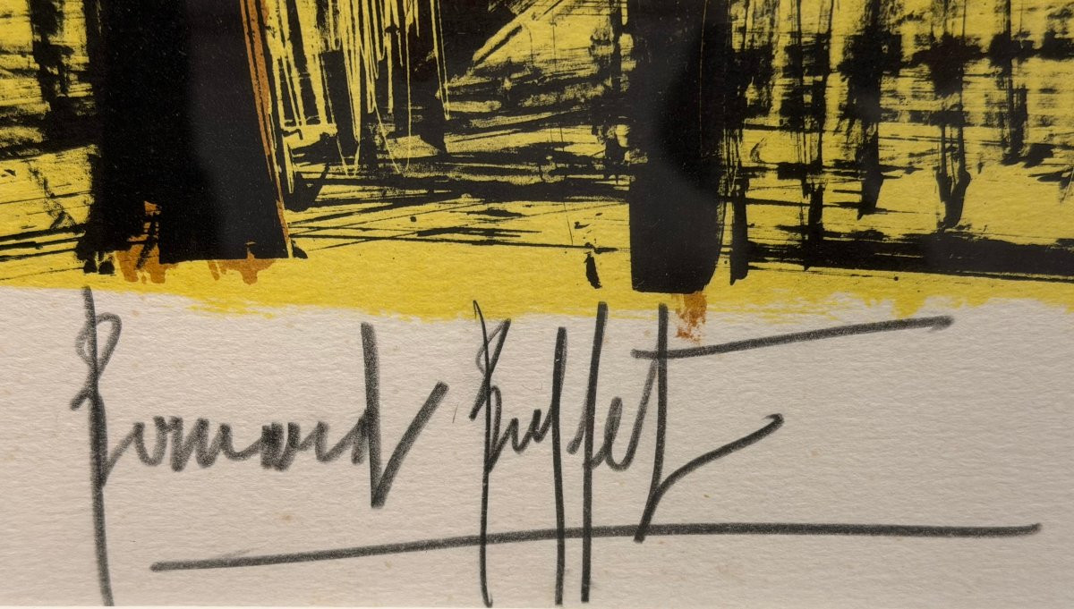 BUFFET Bernard Anthuriums et iris Lithographie en Couleurs Signée certificat d’authenticité-photo-4