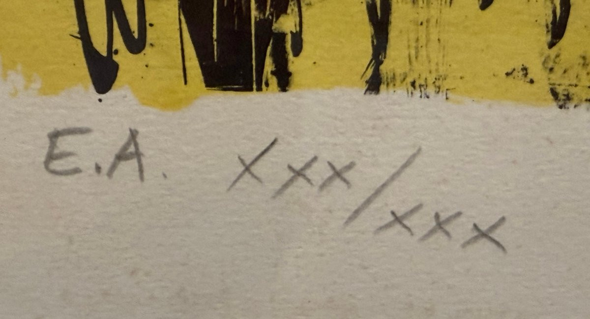 BUFFET Bernard Anthuriums et iris Lithographie en Couleurs Signée certificat d’authenticité-photo-2