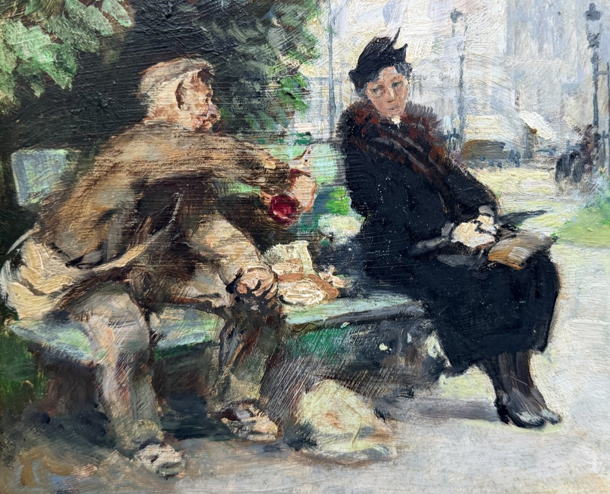 HERVE Jules Peinture impressionniste 20è A votre santé ! Huile sur panneau Signée Certificat -photo-3