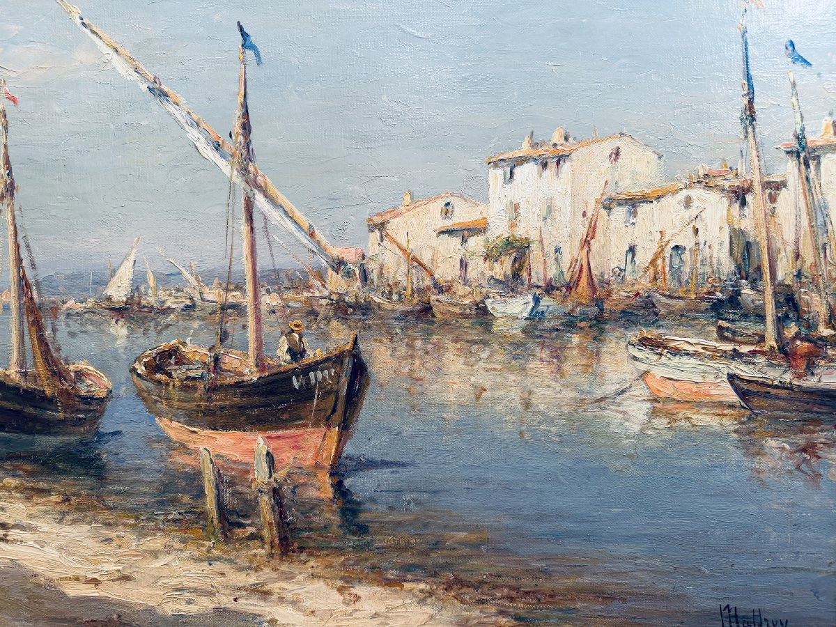 Henry Malfroy, Seascape "view Of Provence", Oil On Canvas, Signed, Certificate Of Authenticity-photo-4