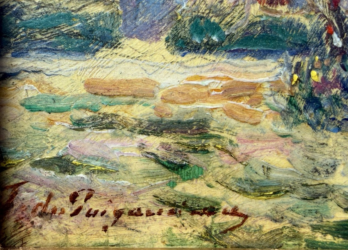 Ferdinand Du Puigaudeau, Painting Of Brittany, Houses In Brière, Oil On Canvas, Signed, Certificate Of Authenticity-photo-4