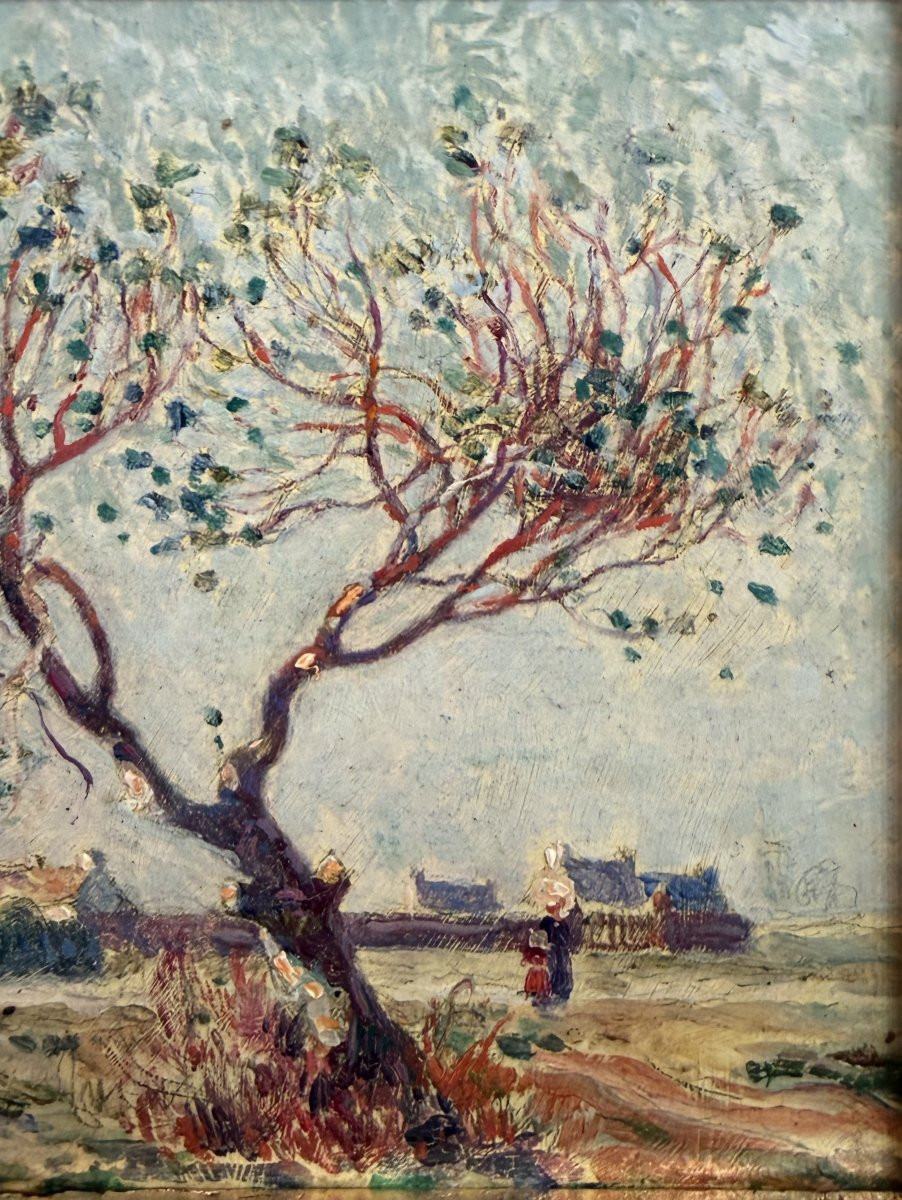 Ferdinand Du Puigaudeau, Painting Of Brittany, Houses In Brière, Oil On Canvas, Signed, Certificate Of Authenticity-photo-5