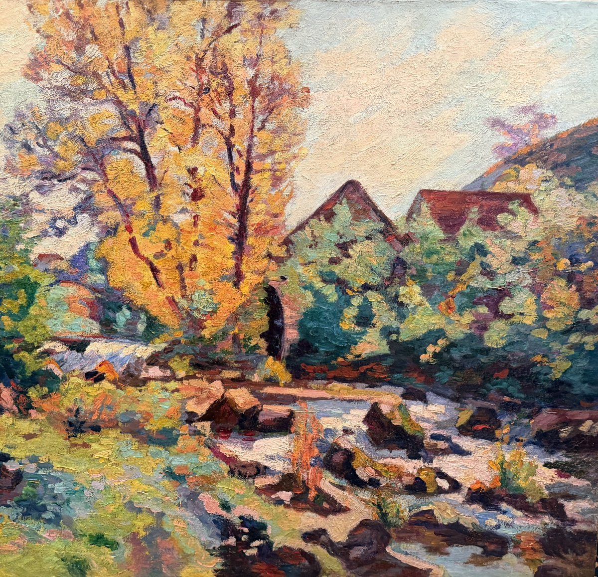 Guillaumin Armand Creuse The Bouchardon Mill In October 1913 Oil On Canvas, Signed Certificate-photo-3