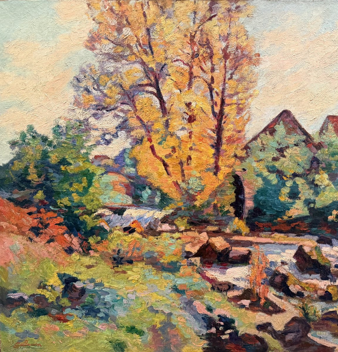 Guillaumin Armand Creuse The Bouchardon Mill In October 1913 Oil On Canvas, Signed Certificate-photo-4