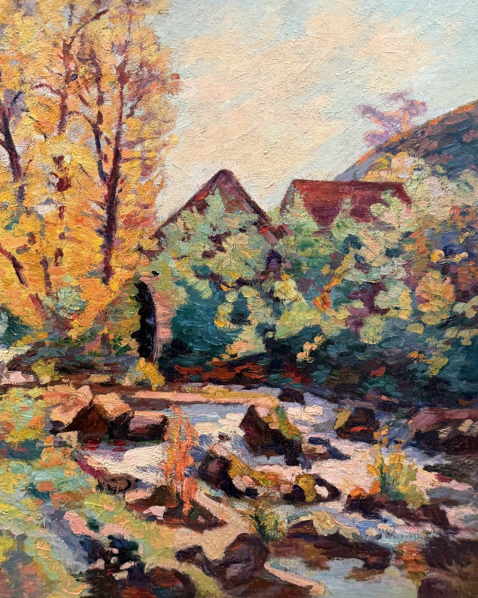 Guillaumin Armand Creuse The Bouchardon Mill In October 1913 Oil On Canvas, Signed Certificate-photo-3