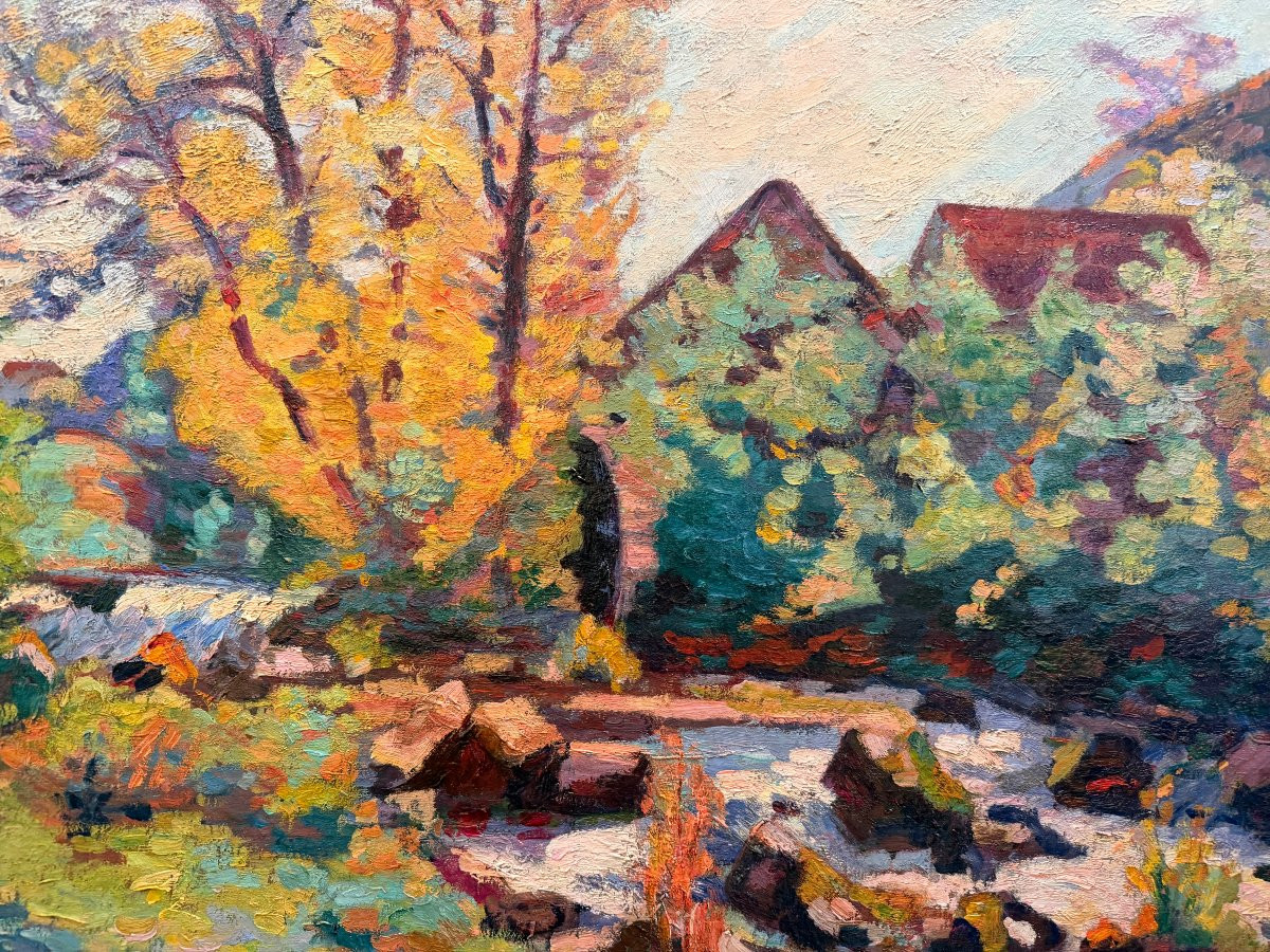 Guillaumin Armand Creuse The Bouchardon Mill In October 1913 Oil On Canvas, Signed Certificate-photo-4