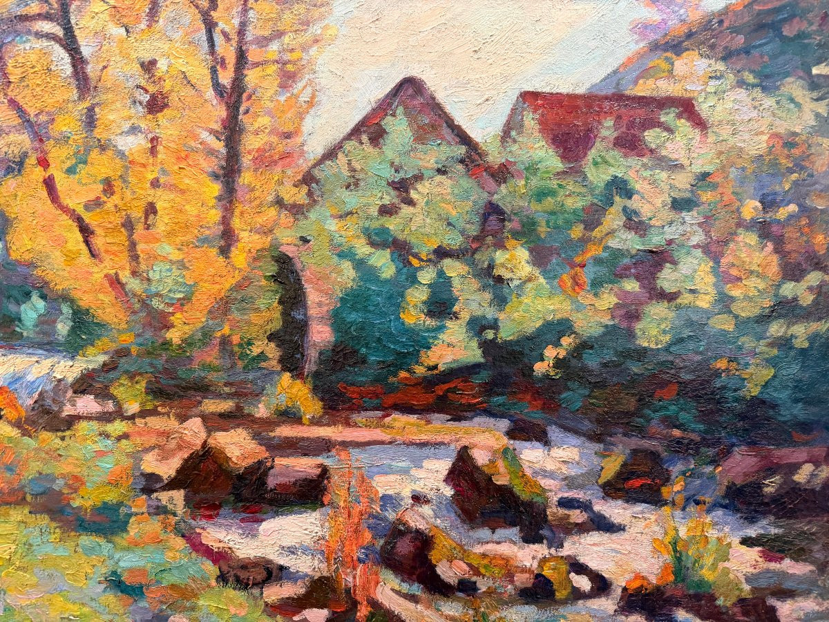 Guillaumin Armand Creuse The Bouchardon Mill In October 1913 Oil On Canvas, Signed Certificate-photo-5