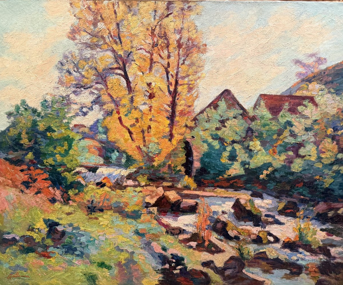 Guillaumin Armand Creuse The Bouchardon Mill In October 1913 Oil On Canvas, Signed Certificate-photo-8