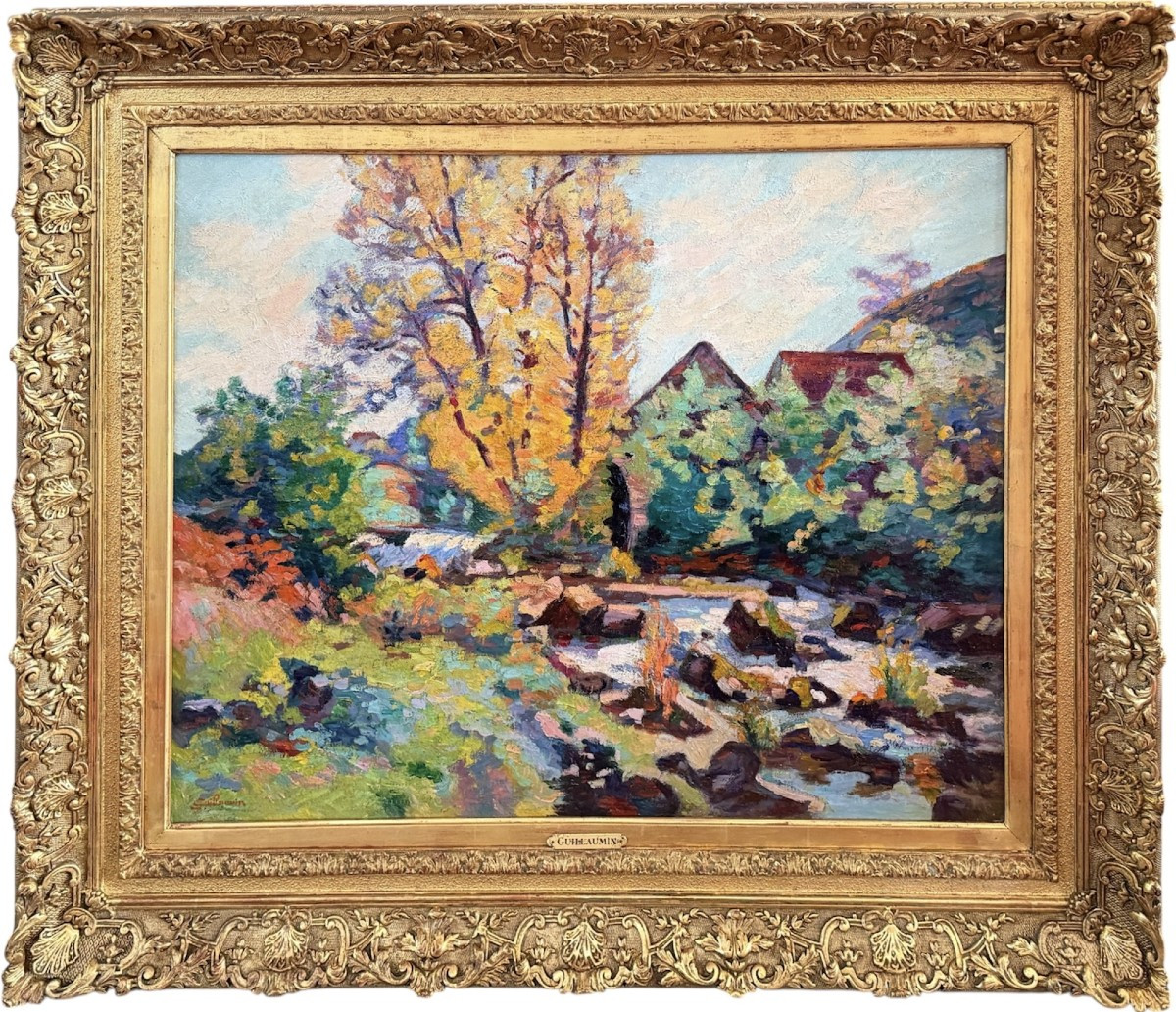Guillaumin Armand Creuse The Bouchardon Mill In October 1913 Oil On Canvas, Signed Certificate