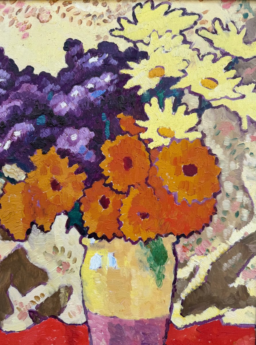 Valtat Louis Bouquet With Yellow Drapery Oil On Canvas, Signed, Certificate, Catalogue Raisonné-photo-6