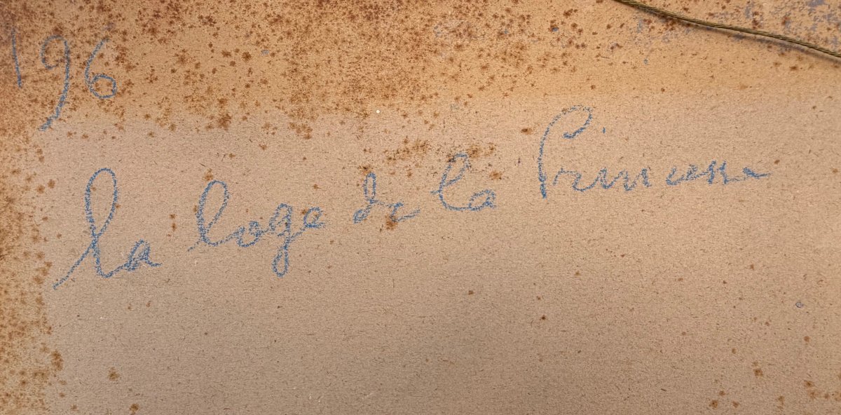 Domergue Jg "la Loge De La Princesse" Oil Signed Certificat Archives Noe Willer-photo-3