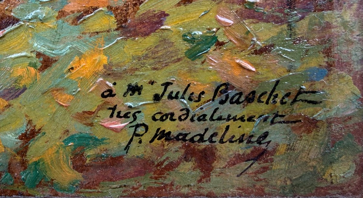MADELINE Paul Peinture Française Crozant Promenade en automne Huile carton signée Certificat-photo-6