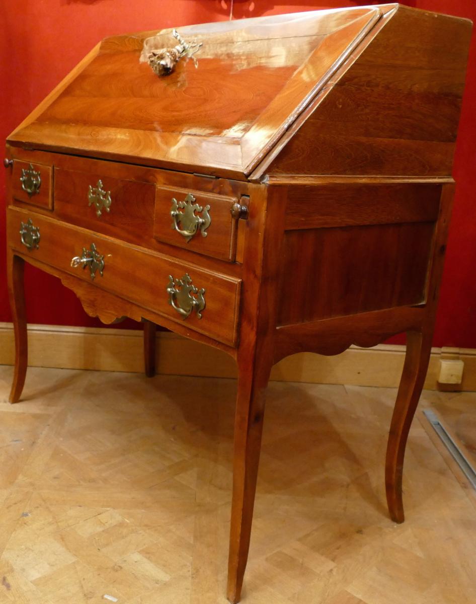 Office Malouin Slope In Mahogany 18th Century-photo-2