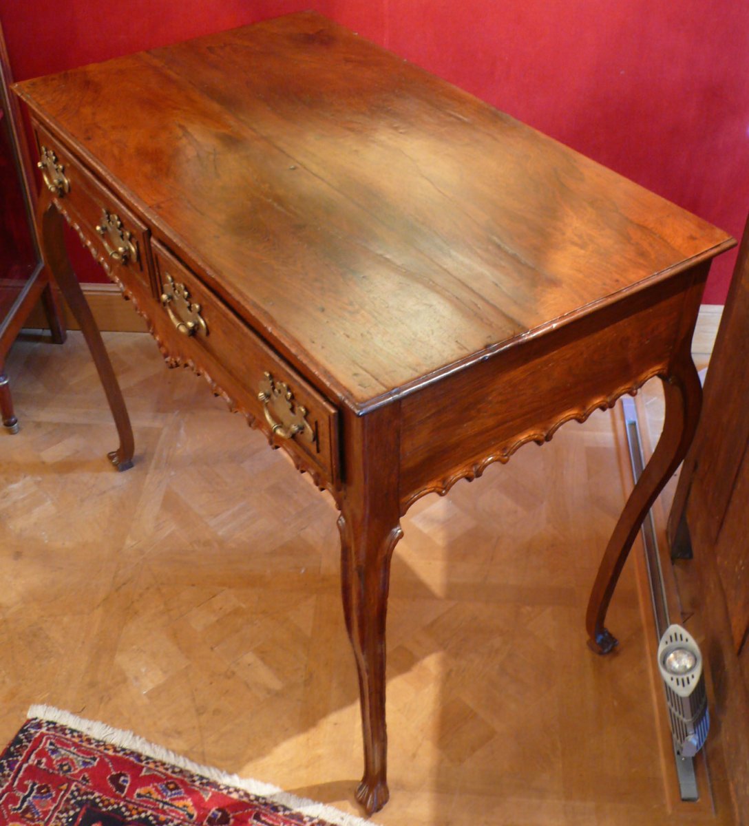 Portugal XVIIIth Century Console Table In Rosewood Molding Opening By Two Drawers-photo-2