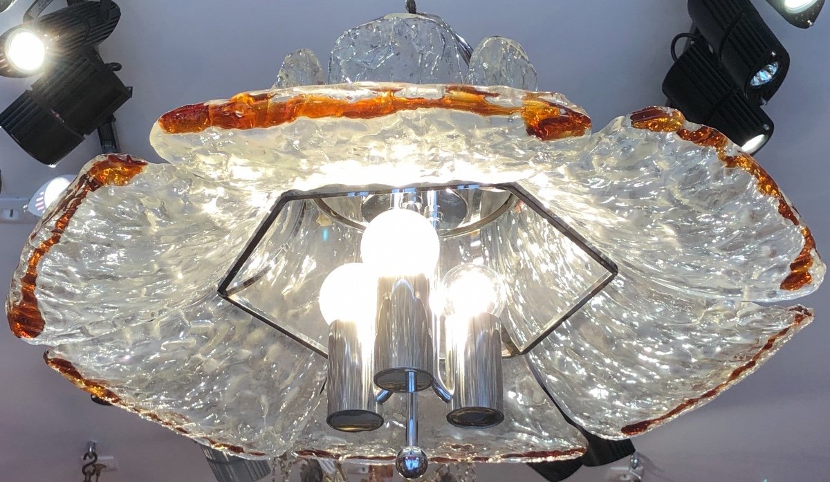 Carlo Nason-mazzega Suspension Flowers Venice 20th Century 3 Lights-photo-1
