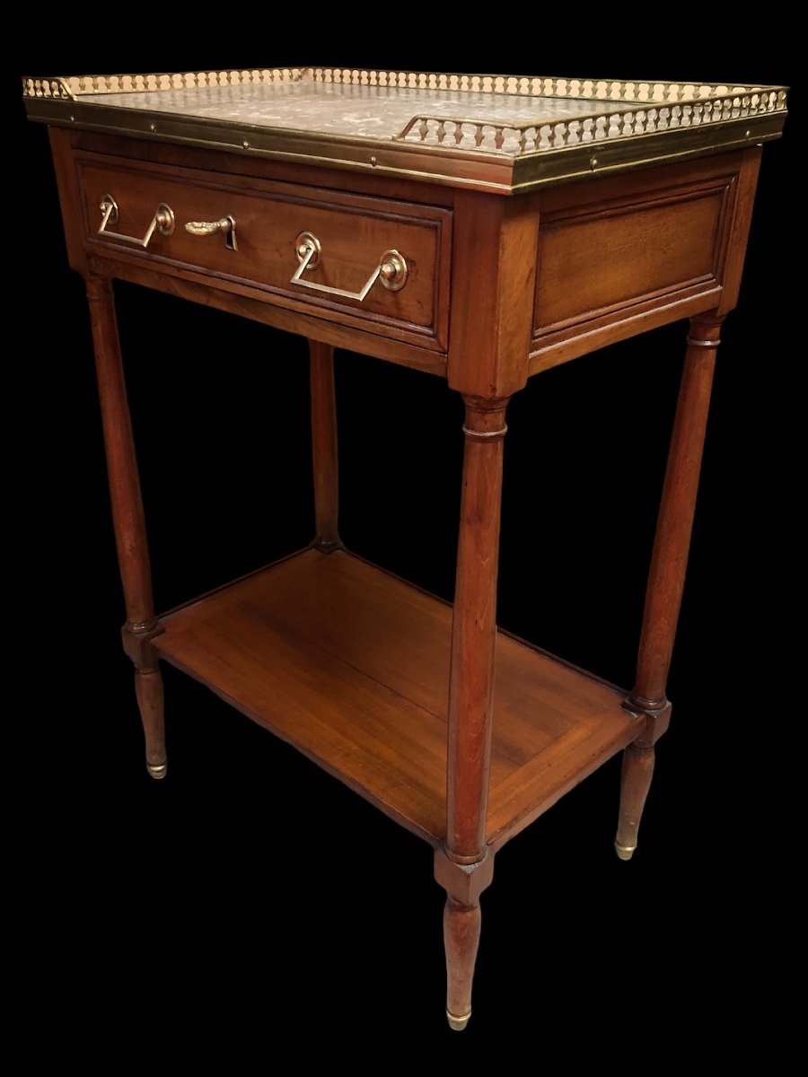 Small Rectangular Console In Mahogany Around 1800-photo-4