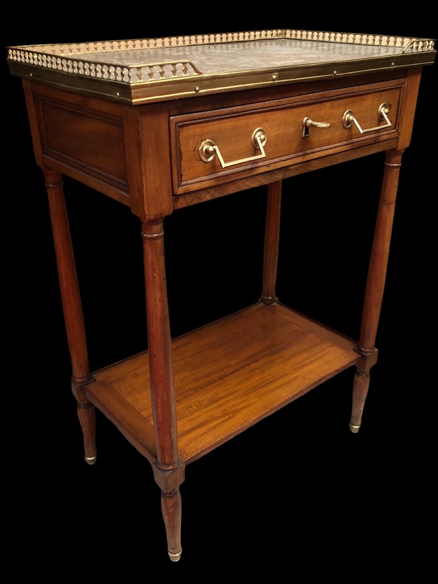 Petite Console Rectangulaire En Acajou Vers 1800-photo-2