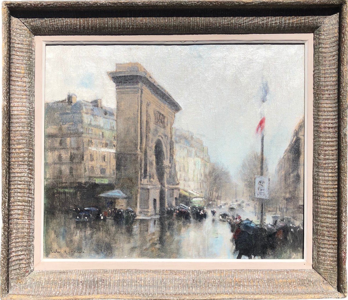 Herve Jules Tableau Impressionniste 20è Paris Porte St Martin Grands Boulevardshuiletoilesignée-photo-5