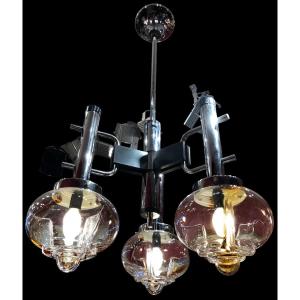 Mazzega Murano Chandelier, 3 Lights.