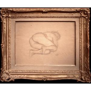 MAILLOL Aristide Nu allongé Fusain sur papier signé certificat d'authenticité