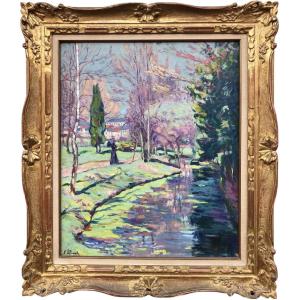 ALLUAUD Eugène Parc Victor Thuillat Limoges Ecole Française 20 SiècleHuiletoileSignéeCertificat