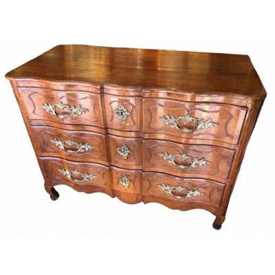 Provencal Arbalette Chest Of Drawers Last XVIIIth Century In Walnut