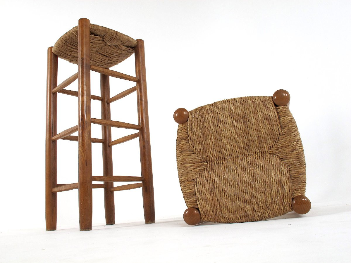 Tabourets de bar "bauche"  Charlotte Perriand-photo-4