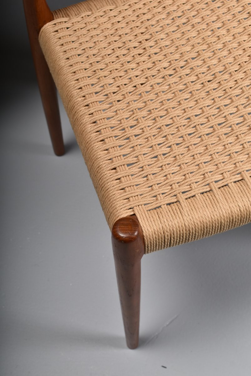 Set Of 6 Niels Otto Moller Teak Danish Chairs-photo-2