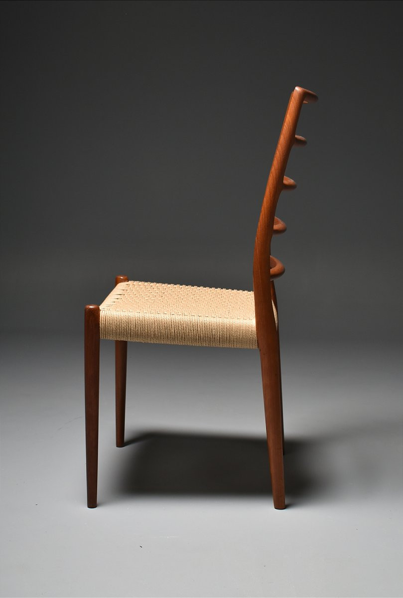 Set Of 6 Niels Otto Moller Teak Danish Chairs-photo-5