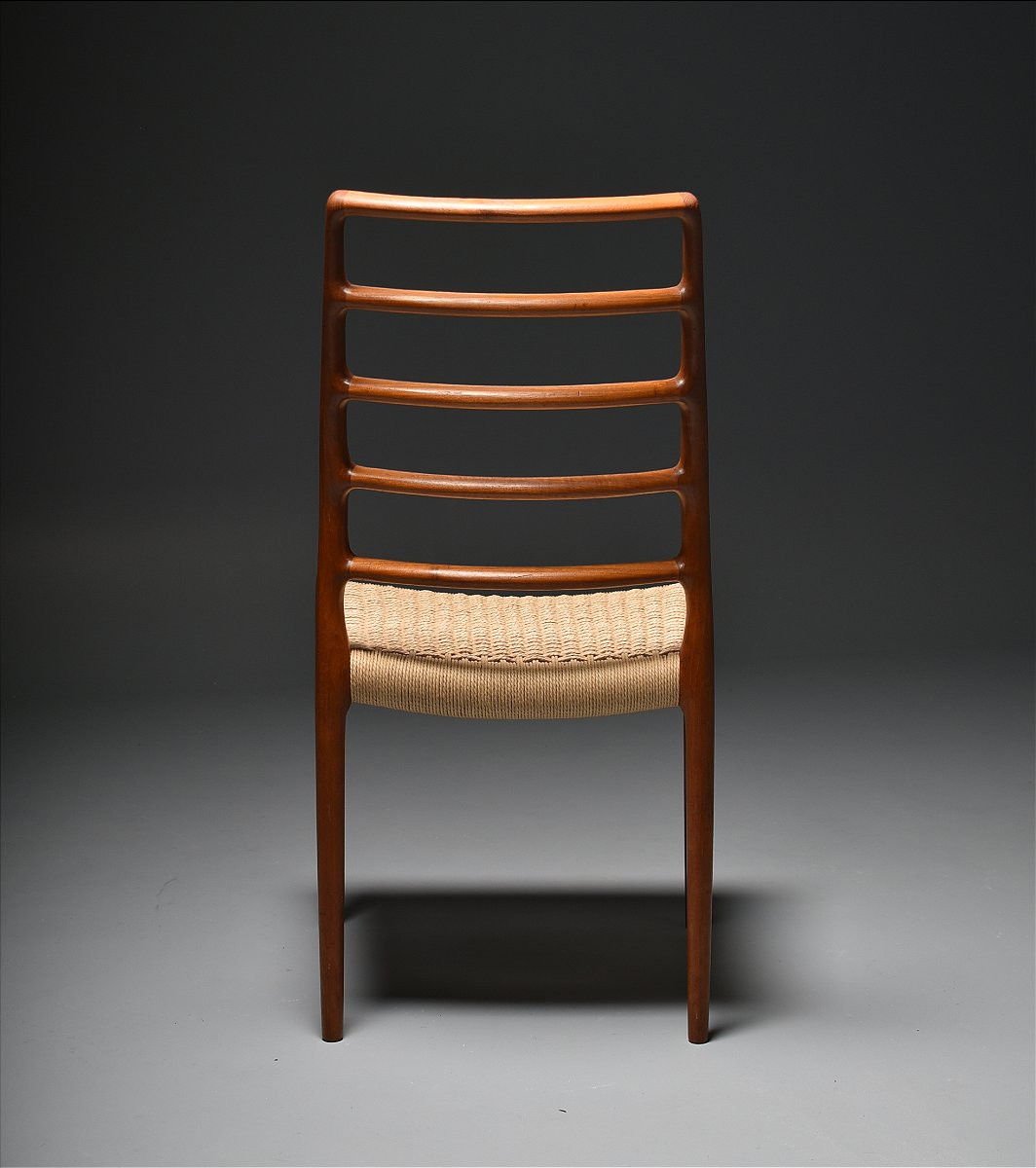 Set Of 6 Niels Otto Moller Teak Danish Chairs-photo-6