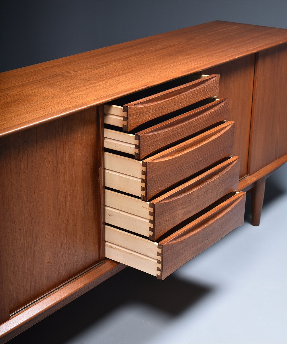 Scandinavian Teak Sideboard By Arne Vodder-photo-4