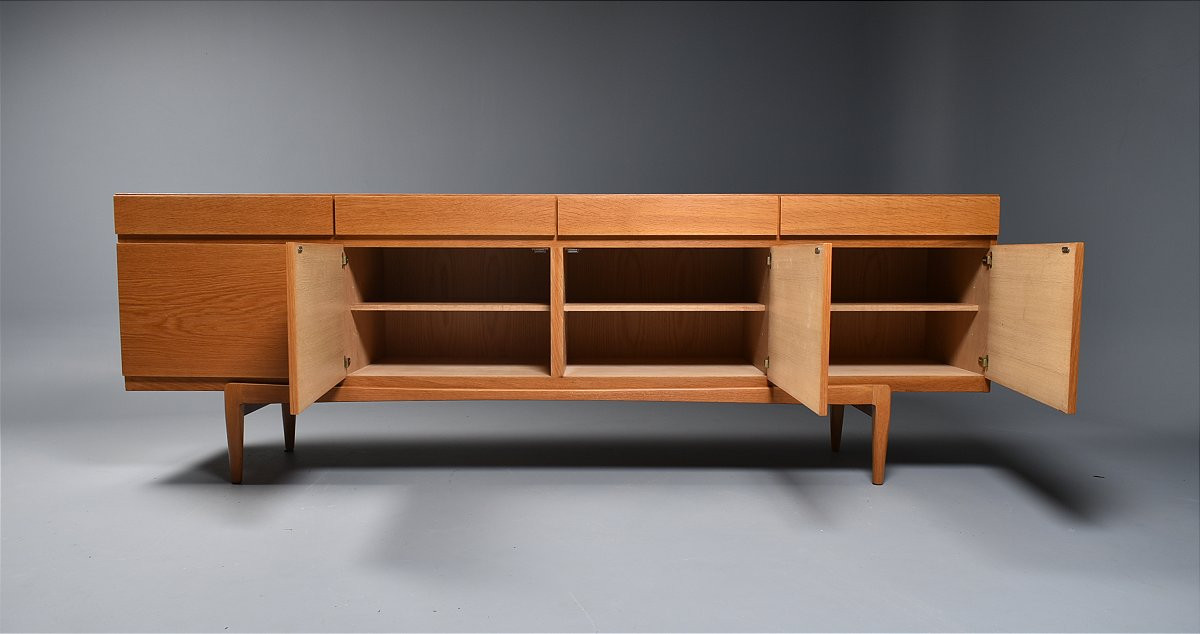 Scandinavian Vintage Sideboard Fa 66 Ib Kofod Larsen Oak-photo-8