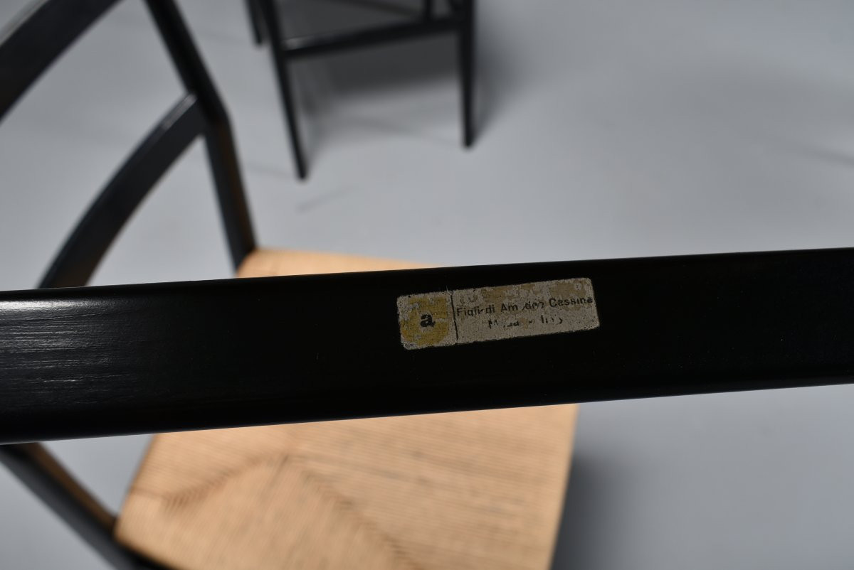 Série de 9 chaises "Leggera" de Gio Ponti pour Cassina-photo-3