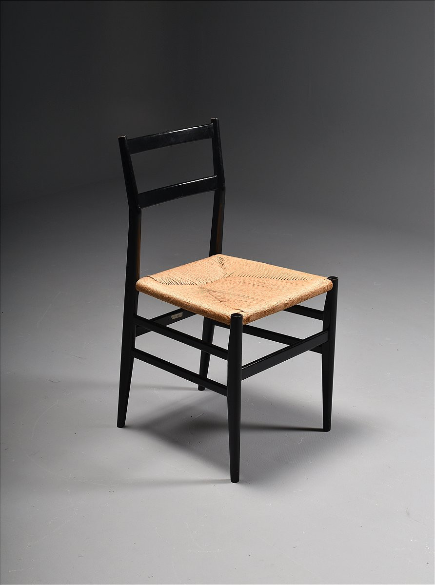 Série de 9 chaises "Leggera" de Gio Ponti pour Cassina-photo-5